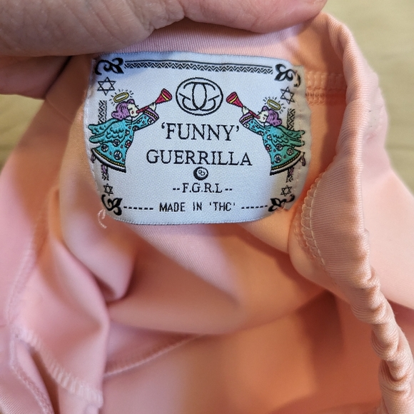 Funny Guerilla pale pink mini skirt with space theme size xs - Picture 6 of 7